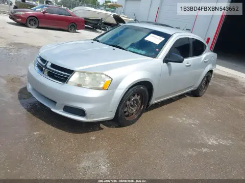 2011 Dodge Avenger Express VIN 1B3BD4FBXBN543652 фото 3