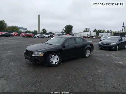 1C3CDZAB3CN294172 — 2012 Dodge Avenger, photo 3 from IAAI, Left front