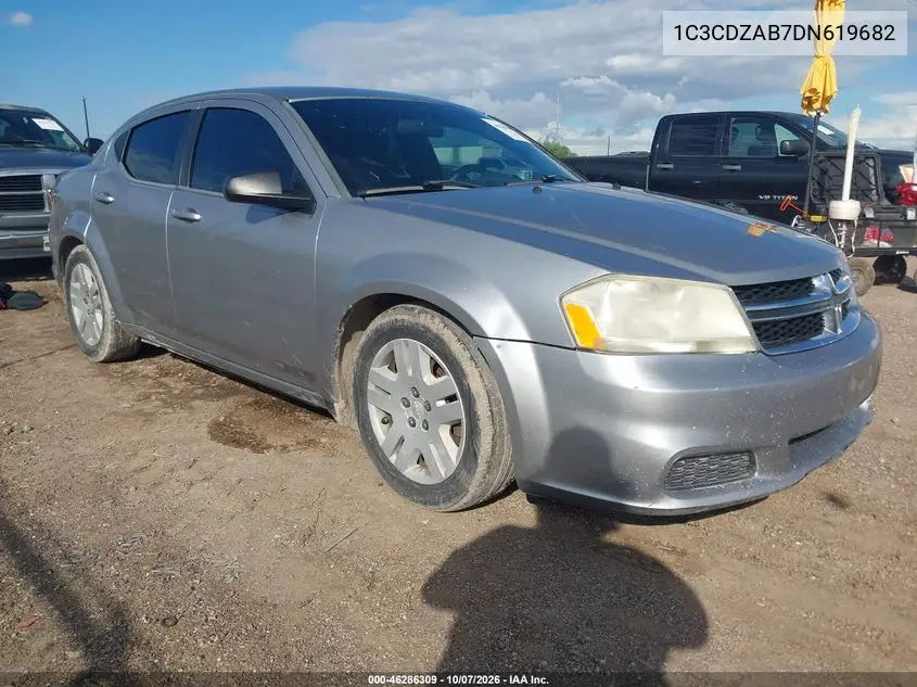 2013 Dodge Avenger Se VIN 1C3CDZAB7DN619682 фото 2