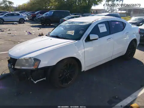 1C3CDZCB9DN656973 — 2013 Dodge Avenger, photo 2 from IAAI, Biohazard / chemical