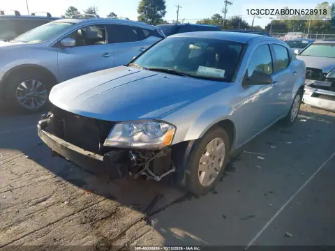 1C3CDZAB0DN628918 — 2013 Dodge Avenger, photo 3 from IAAI, Front end