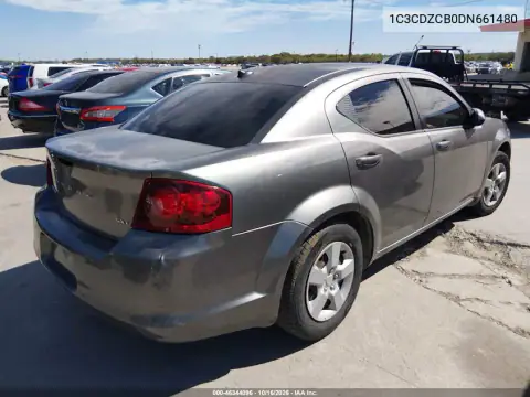 1C3CDZCB0DN661480 — 2013 Dodge Avenger, photo 4 from IAAI, Not reported
