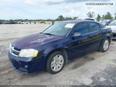 2014 Dodge Avenger Se VIN 1C3CDZAB3EN107158 фото 3