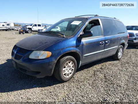 2002 Dodge Grand Caravan Sport VIN 2B4GP44372R772636 фото 3