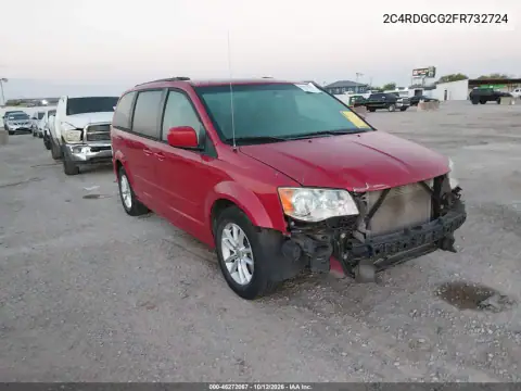 2C4RDGCG2FR732724 — 2015 Dodge Caravan, Передняя часть справа, фото до ремонта