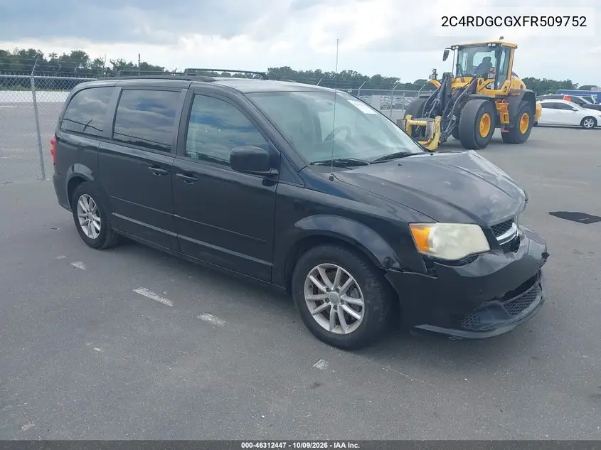 2015 Dodge Grand Caravan Sxt VIN 2C4RDGCGXFR509752 фото 2