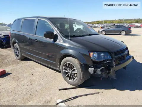 2C4RDGCG1HR646341 — 2017 Dodge Caravan, Front end, before-repair photos