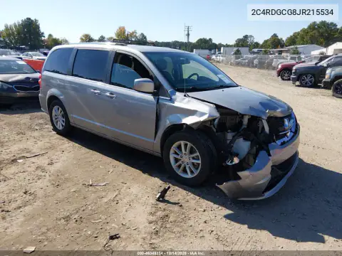 2C4RDGCG8JR215534 — 2018 Dodge Caravan, წინა მარჯვენა ნაწილი, ფოტოები შეკეთებამდე
