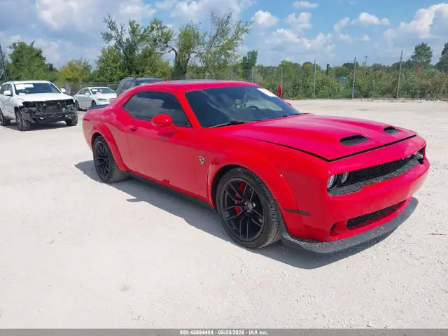 2C3CDZC98PH649524 Dodge Challenger Srt Hellcat 2023 — Left side damage, before-repair photo