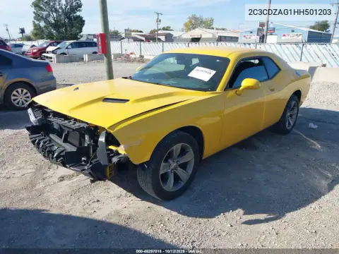 2C3CDZAG1HH501203 — 2017 Dodge Challenger, photo 3 from IAAI, Front end