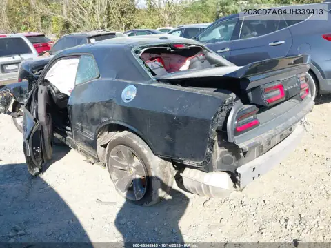 2C3CDZAG4JH339413 — 2018 Dodge Challenger, zdjęcie 3 z IAAI, Dachowanie