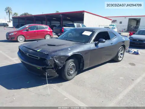2C3CDZAG7JH294709 — 2018 Dodge Challenger, photo 3 from IAAI, Left front