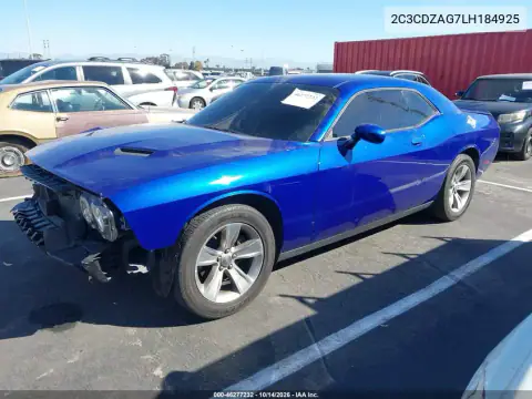 2C3CDZAG7LH184925 — 2020 Dodge Challenger, фото 3 з IAAI, Передня частина справа