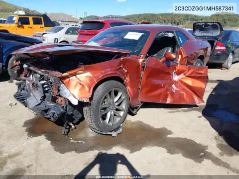 2021 Dodge Challenger Sxt Awd VIN 2C3CDZGG1MH587341 фото 2