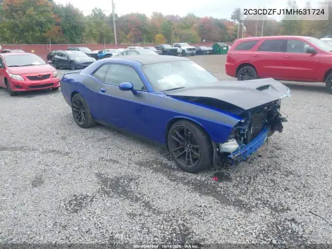 2C3CDZFJ1MH631724 — 2021 Dodge Challenger, წინა ნაწილი, ფოტოები შეკეთებამდე