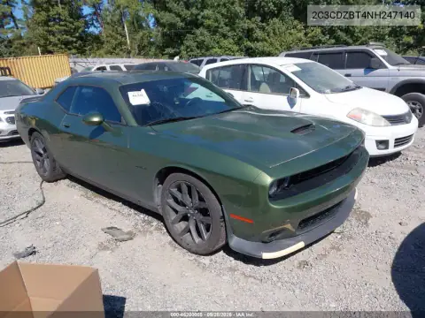 2C3CDZBT4NH247140 — 2022 Dodge Challenger, ბუნებრივი ცვეთა, ფოტოები შეკეთებამდე