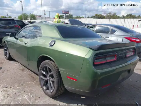 2C3CDZBT0PH684345 — 2023 Dodge Challenger, фото 3 с аукциона IAAI, Передняя часть