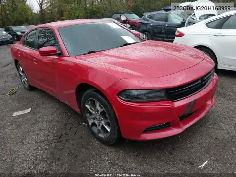 2C3CDXJG2GH163989 — 2016 Dodge Charger, Передняя часть слева, фото до ремонта