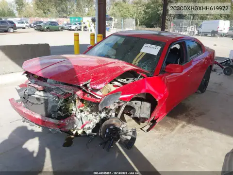2C3CDXHGXHH619972 — 2017 Dodge Charger, ფოტო 2, IAAI, წინა ნაწილი