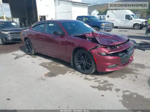 2C3CDXHGXHH539832 — 2017 Dodge Charger, Parte delantera, fotos antes de reparar