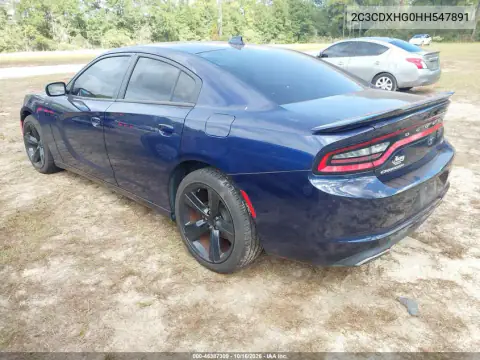 2C3CDXHG0HH547891 — 2017 Dodge Charger, zdjęcie 3 z IAAI, Uszkodzenia pogodowe