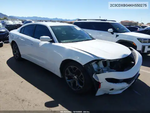 2C3CDXBG4KH550275 — 2019 Dodge Charger, წინა მარჯვენა ნაწილი, ფოტოები შეკეთებამდე