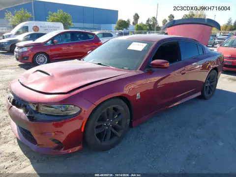 2C3CDXGJ9KH716004 — 2019 Dodge Charger, ფოტო 3, IAAI, წინა და უკანა ნაწილი