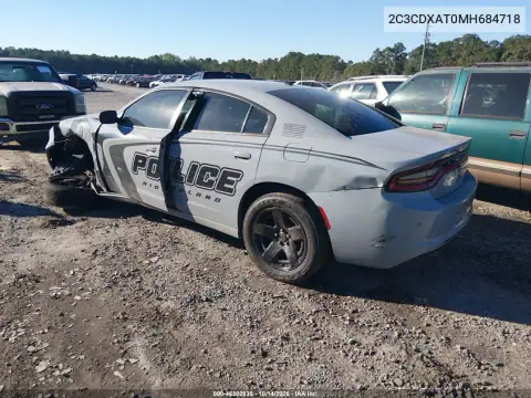 2C3CDXAT0MH684718 — 2021 Dodge Charger, photo 4 from IAAI, Left front