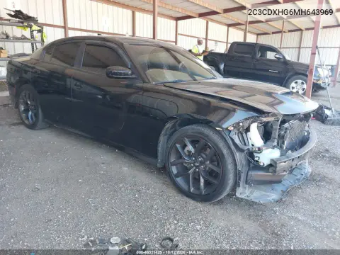 2021 Dodge Charger Gt Rwd VIN 2C3CDXHG6MH643969 фото 1