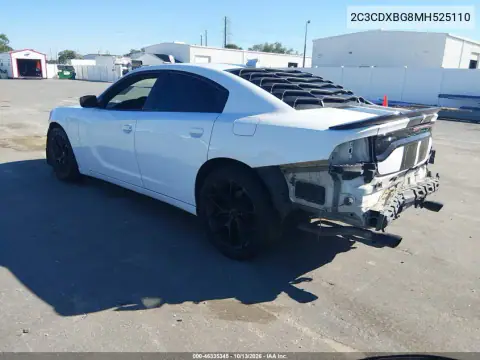 2C3CDXBG8MH525110 — 2021 Dodge Charger, photo 4 from IAAI, Front and rear