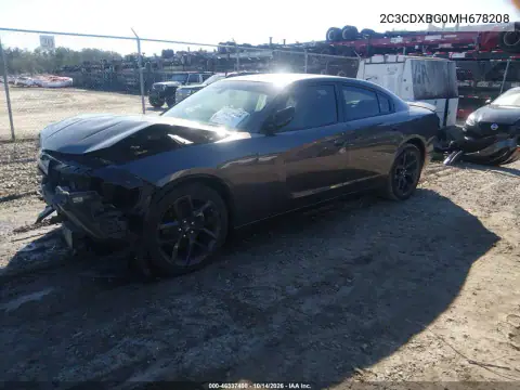 2C3CDXBG0MH678208 — 2021 Dodge Charger, photo 3 from IAAI, Front end