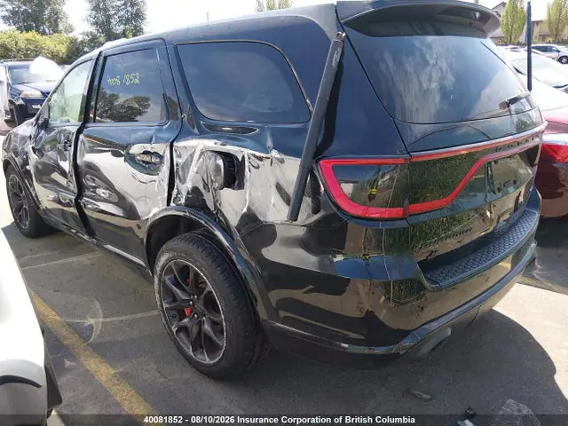 1C4SDJH90MC801313 — 2021 Dodge Durango Srt Hellcat, photo 3 from IAAI 16.10.2026, All-over damage
