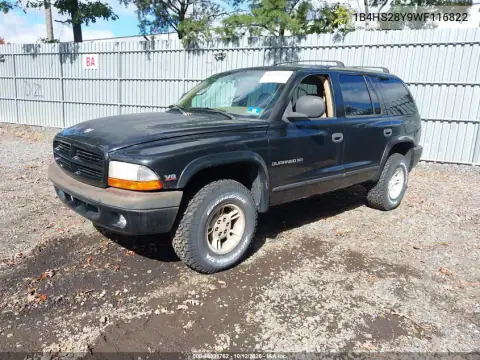 1B4HS28Y9WF116822 — 1998 Dodge Durango, photo 3 from IAAI 28.10.2026, Left rear