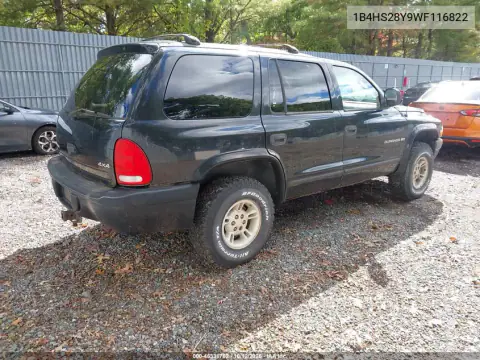1B4HS28Y9WF116822 — 1998 Dodge Durango, photo 5 from IAAI 28.10.2026, Left rear