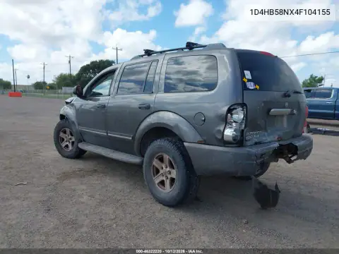 1D4HB58NX4F104155 — 2004 Dodge Durango, photo 4 from IAAI, Front and rear