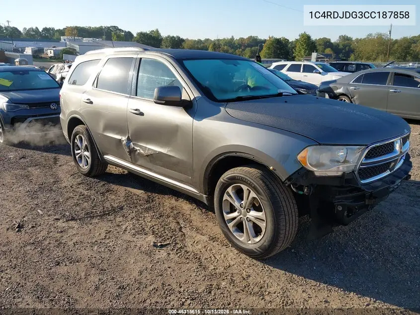 2012 Dodge Durango Crew VIN 1C4RDJDG3CC187858 фото 2