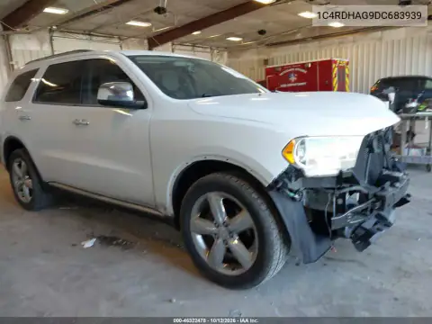 1C4RDHAG9DC683939 — 2013 Dodge Durango, Przód, zdjęć przed naprawą