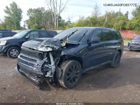 1C4RDJAG0FC837772 — 2015 Dodge Durango, zdjęcie 2 z IAAI, Przód