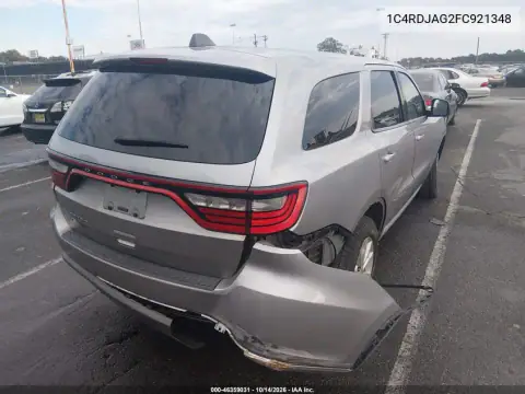 1C4RDJAG2FC921348 — 2015 Dodge Durango, photo 5 from IAAI, Left rear