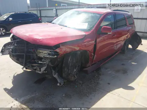 2017 Dodge Durango Gt Rwd VIN 1C4RDHDG6HC859721 фото 2