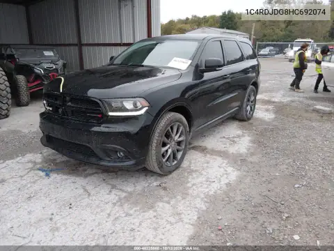 1C4RDJDG8HC692074 — 2017 Dodge Durango, photo 3 from IAAI, Front end