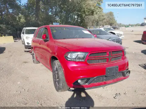 1C4SDJCT6HC797261 — 2017 Dodge Durango, Задняя часть слева, фото до ремонта