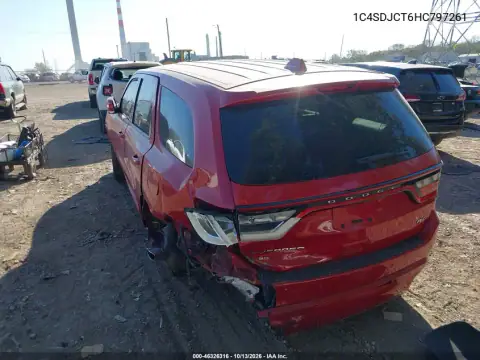 1C4SDJCT6HC797261 — 2017 Dodge Durango, фото 3 с аукциона IAAI, Задняя часть слева