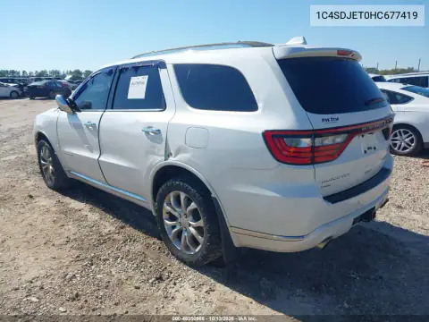 1C4SDJET0HC677419 — 2017 Dodge Durango, photo 4 from IAAI, All-over damage