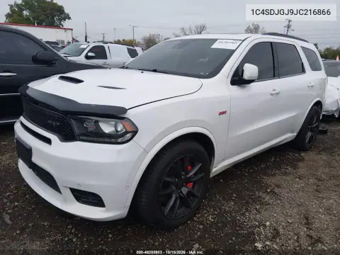 1C4SDJGJ9JC216866 — 2018 Dodge Durango, ფოტო 2, IAAI 28.10.2026, ქურდობა
