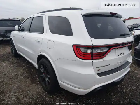 1C4SDJGJ9JC216866 — 2018 Dodge Durango, ფოტო 3, IAAI 28.10.2026, ქურდობა