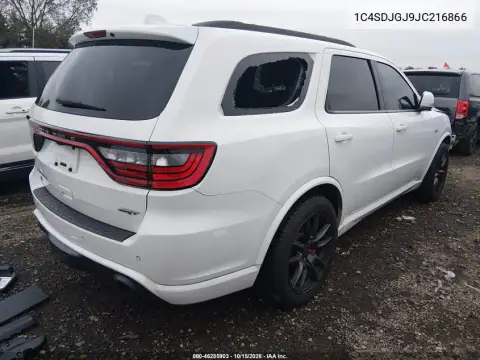 1C4SDJGJ9JC216866 — 2018 Dodge Durango, ფოტო 4, IAAI 28.10.2026, ქურდობა