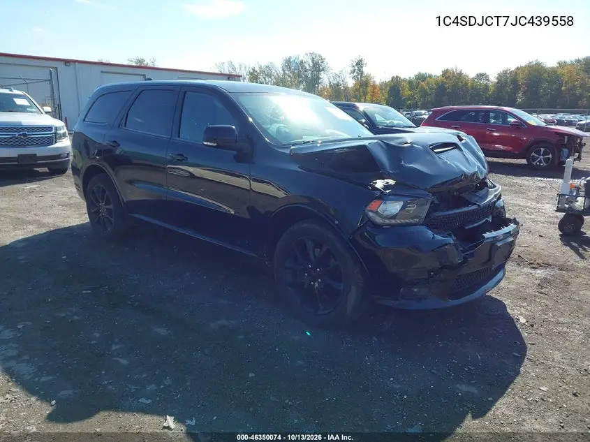 1C4SDJCT7JC439558 — 2018 Dodge Durango, фото 2 с аукциона IAAI, Передняя часть