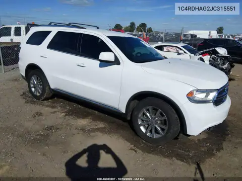 1C4RDHAG2JC315551 — 2018 Dodge Durango, Lado izquierdo, fotos antes de reparar