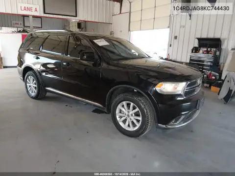 1C4RDJAG8KC744430 — 2019 Dodge Durango, Desgaste normal, fotos antes de reparar